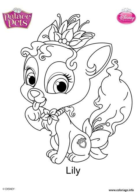 Coloriage Palace Pets Lily Disney JeColorie