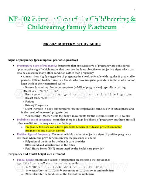 Nr Nr Midterm Exam Study Guide Latest Primary