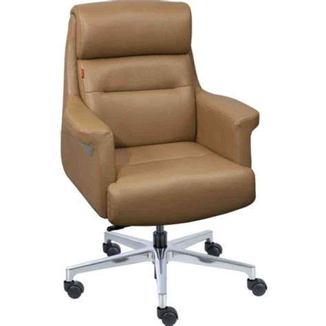 Leatherette Mid Back Geeken Office Chairs Fixed Arm Brown At Rs 24150