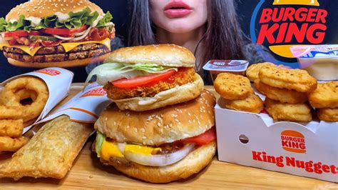 Burger King Cheese Whopper Chicken Nuggets Mukbang Asmr Eating Sounds Youtube