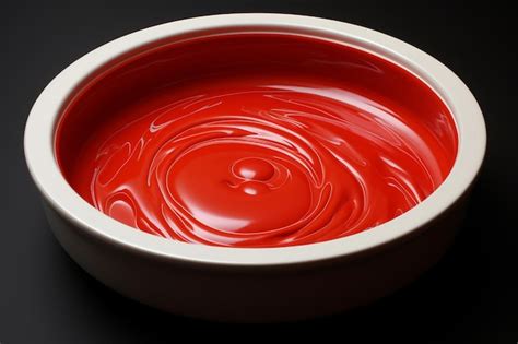 Premium Photo A Beautiful Ceramic Bowl Of Tomato Sauce