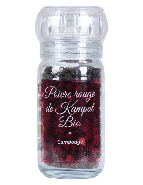 Poivre Rouge De Kampot Igp Bio En Grains Moulin