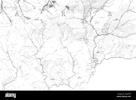 Map Of Ayrshire Sheet 063 Ordnance Survey 1857 1860 Stock Photo Alamy