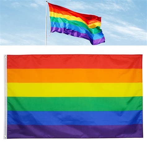 Elbourn 1 Pack Progress Pride Flag 3x5 Ft Rainbow Gay Pride Banner