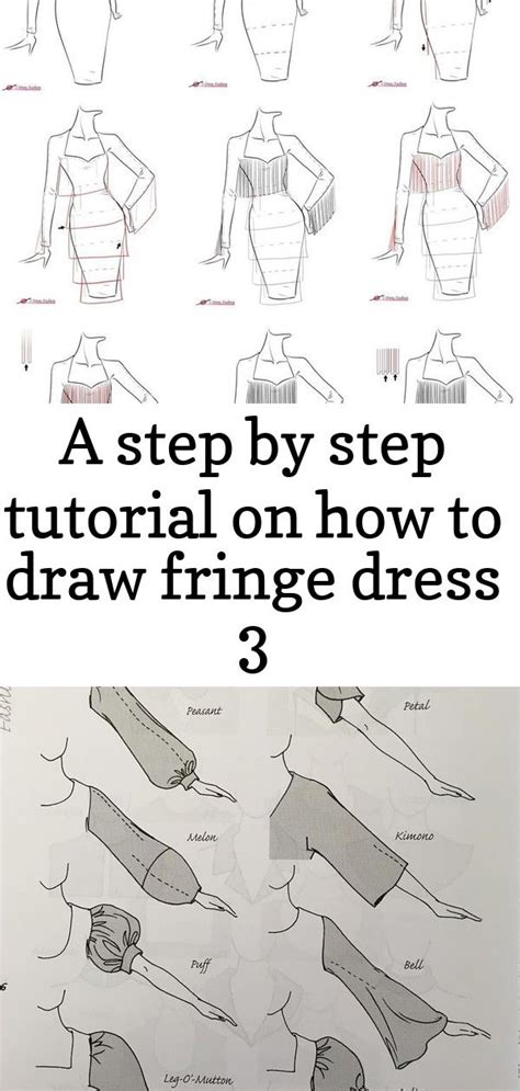 A Step By Step Tutorial On How To Draw Fringe Dress Fringe Dress