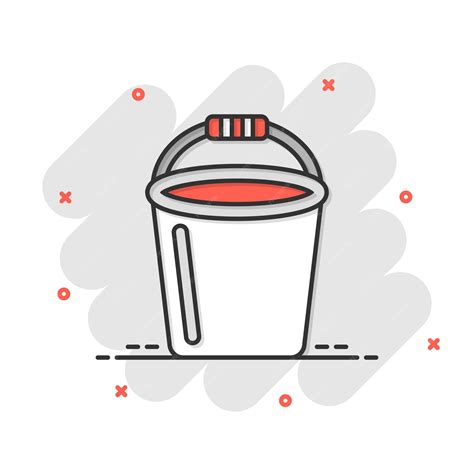 Icono De Cubo En Estilo Plano Ilustración De Vector De Bote De Basura