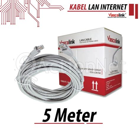 Jual Kabel Lan Cat E Vascolink Meter Siap Pakai Shopee Indonesia