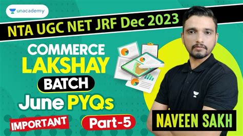 Commerce Lakshay Batch June Pyqs Part Nta Ugc Net Dec