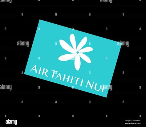 Air Tahiti Nui Rotated Logo Black Background B Stock Photo Alamy