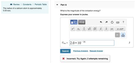 Solved Reviewi Constants Periodic Table Part A The Radius Chegg