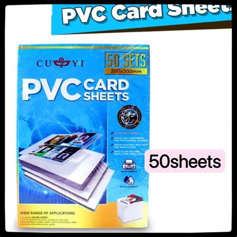 Cuyi Pvc Sheets A Printing Sheet For Id Making Shopee Philippines