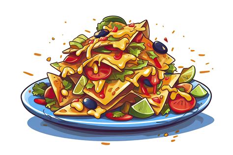 Premium Ai Image Nachos Illustration