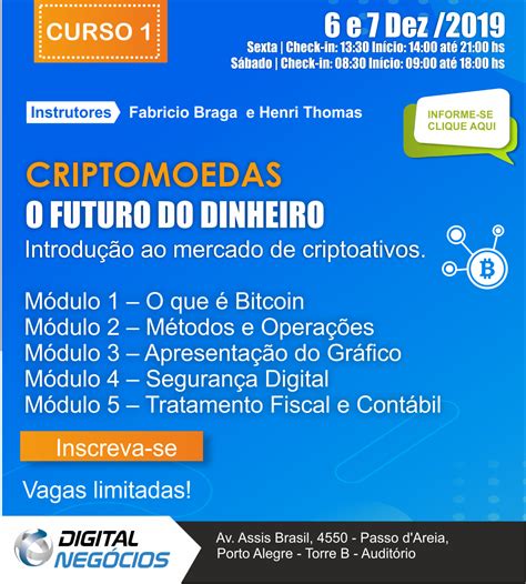 CURSO CRIPTOMOEDAS O FUTURO DO DINHEIRO Em Porto Alegre Sympla