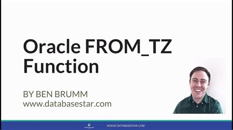 Oracle From Tz Function Youtube