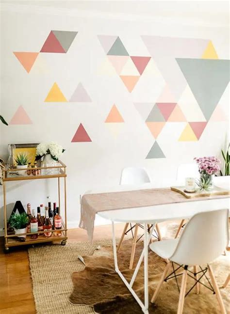 57 Stylish Geometric Accent Wall Ideas DigsDigs