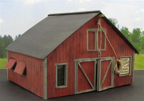 Barn Livery Stable Model Train Building By D A Clayton In HO Scale