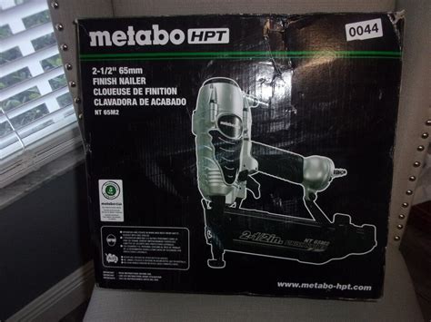 Metabo Hpt 16 Gauge Pneumatic 2 12 Finish Nailer Nt 65m2s Open Box