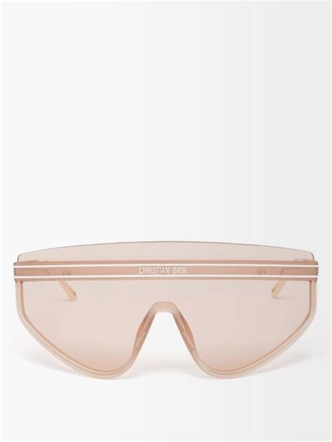 Christian Dior Diorclub Shield Sunglasses Pale Pink ShopStyle