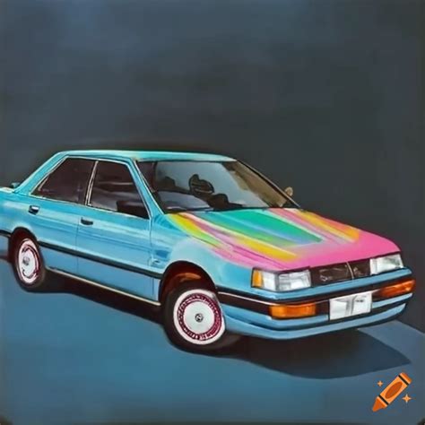 Colorful S Japanese Anime Style Advertisement For A Toyota