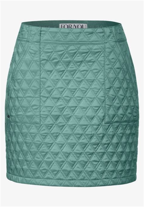 Street One Mini Jupe Matelass E Pour Femmes En Turquoise Maja