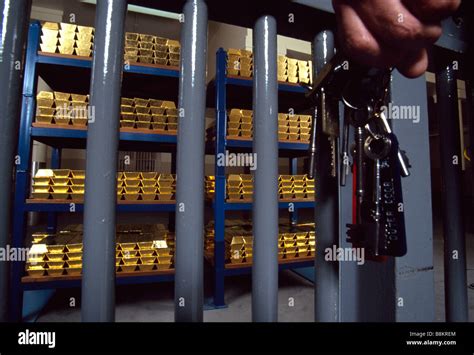 The Bank Of England Underground Gold Vaults In London Stacks Of Gold