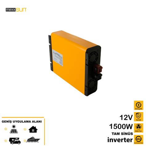 Mexxsun 12V Volt 1500W Watt Tam Sinüs İnverter 220V Çevirici