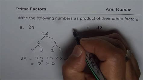 Write Numbers As Product Of Their Prime Factors Youtube