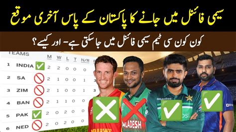 Can Pakistan Still Qualify For Semi Final Winna Cissiee