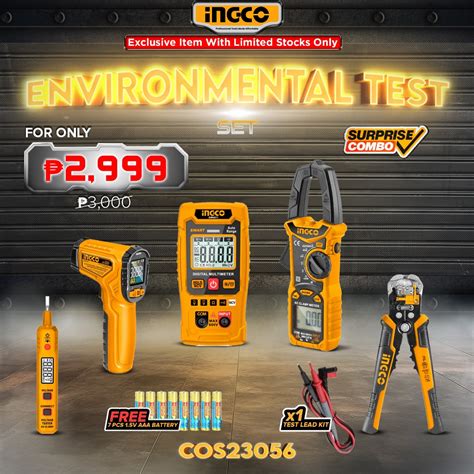 Exclusive Ingco Electrical Test Kit Digital Clamp Meter Multimeter Test