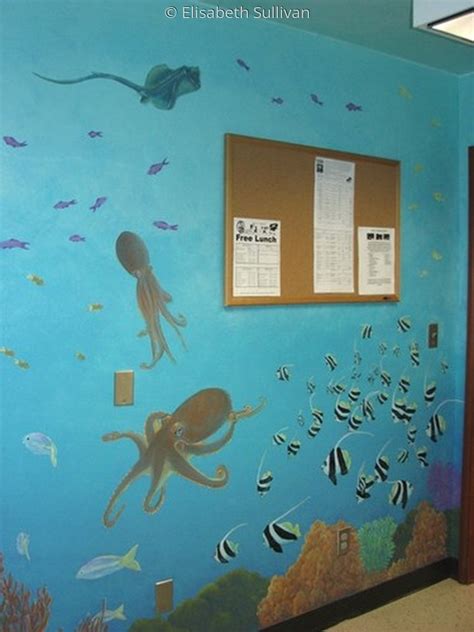 "Aquarium Mural" (Original art by Elisabeth Sullivan)