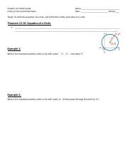 Geometry Chapter Noteguide Docx Chapter Note Guide Circles