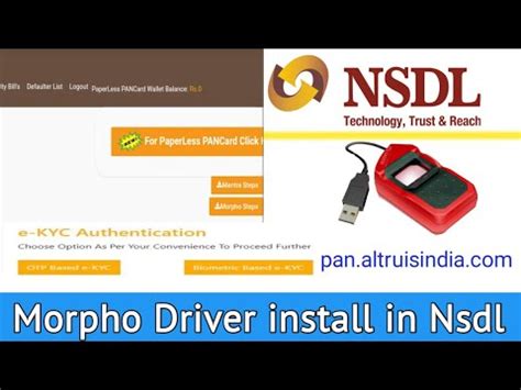 Morpho Driver Install In Nsdl Pan Portal Pan Altruistindia Youtube