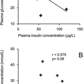 Correlation Between Plasma Glucose And Insulin Concentrations In The