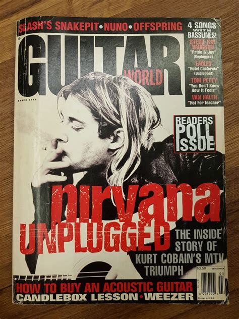 Guitar World March Nirvana Unplugged The Inside Story Of Kurt