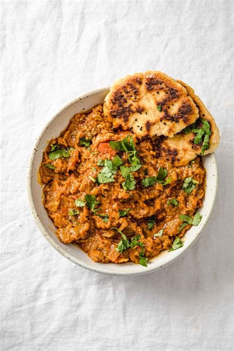 Easy Baingan Bharta Oven Roasted Broiled Eggplant Curry Tea For