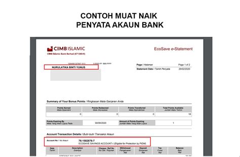 Contoh Penyata Akaun Bank Jacob Parr