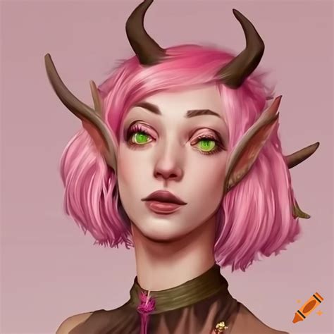 Image Of A Pink Haired Female Satyr Singer