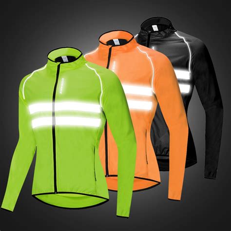 Reflective Cycling Jacket Breathable Ultra Light Windproof Quick Drying