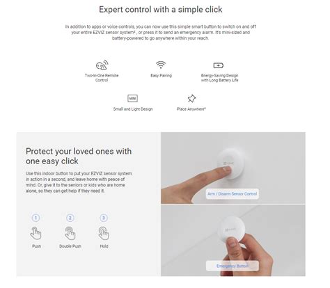 Ezviz T3c Smart Home Smart Button With Small And Light Design