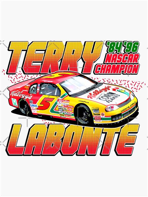 "Terry Labonte Nascar Champion 1984 1996 vintage style" Sticker for ...