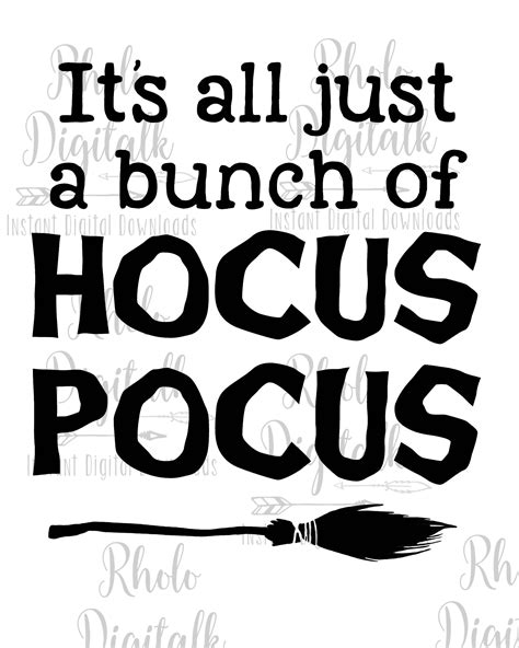 It S All Just A Bunch Of Hocus Pocus Svg Instant Digital Etsy