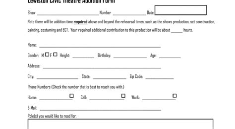 Audition Form High School ≡ Fill Out Printable Pdf Forms Online