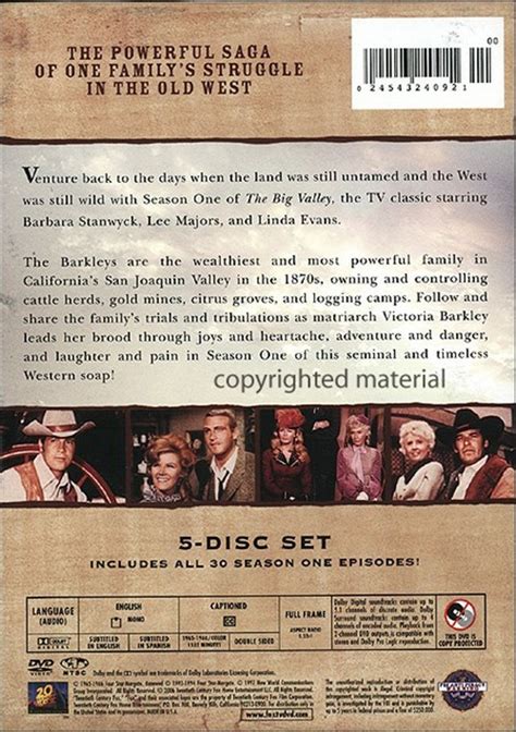 Big Valley, The: Season 1 (DVD 1965) | DVD Empire