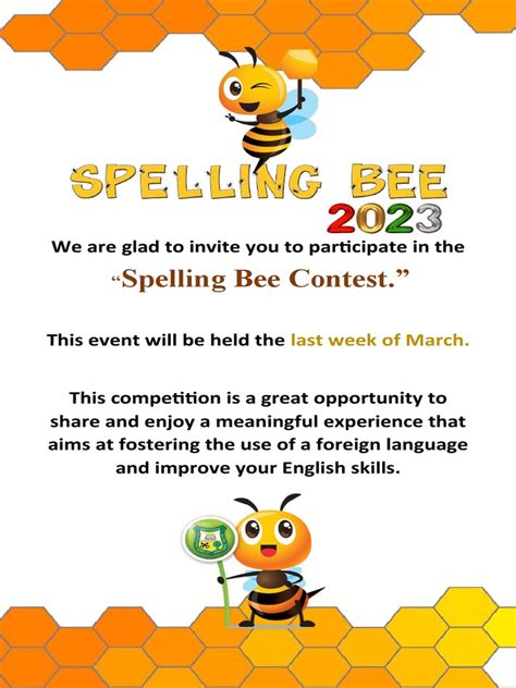 Spelling Bee Contest Invitation | PDF | Foods | Food And Drink