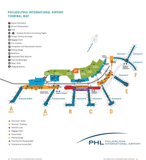 philadelphia airportphl terminal maps shops restaurants food court