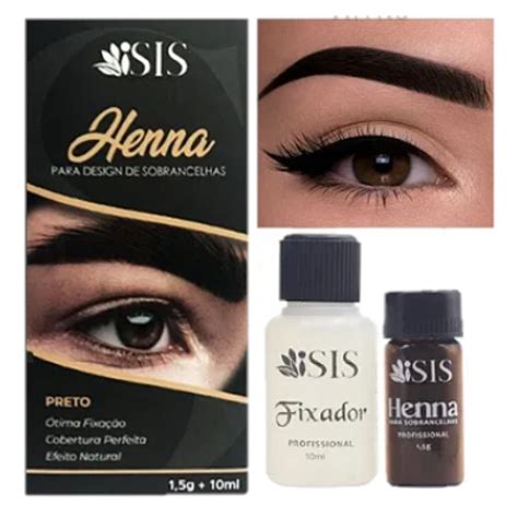 Henna Para Sobrancelha Preta - Isis - Henna Para Sobrancelhas Preta - Distribuidora JCF: Maquiagem e ...