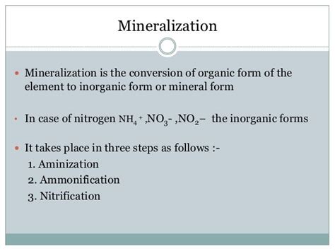 Soil Science Soil And Fertilizer Nitrogen Forms Mineralization