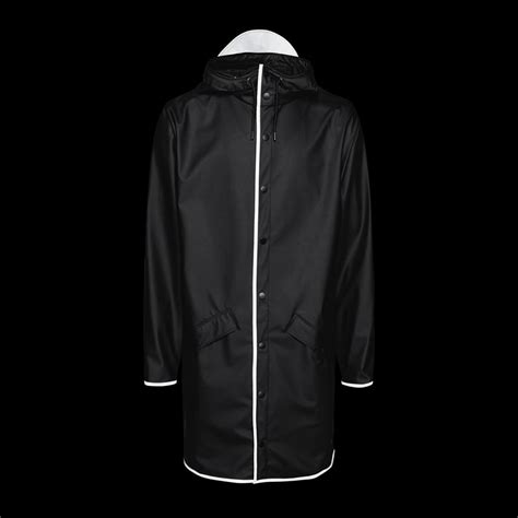 Rains Regenjas Unisex Longer Jacket Black Reflective Regenjasnl