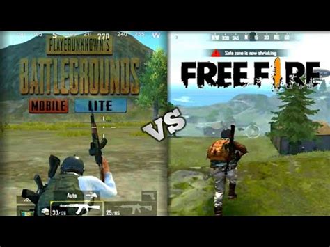 PUBG MOBILE LITE VS FREE FIRE Game Comparison Which One Is Best