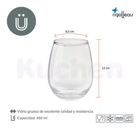 Vaso Copon Rigolleau Gourmet De Vidrio 450 Ml X24 En Venta En General